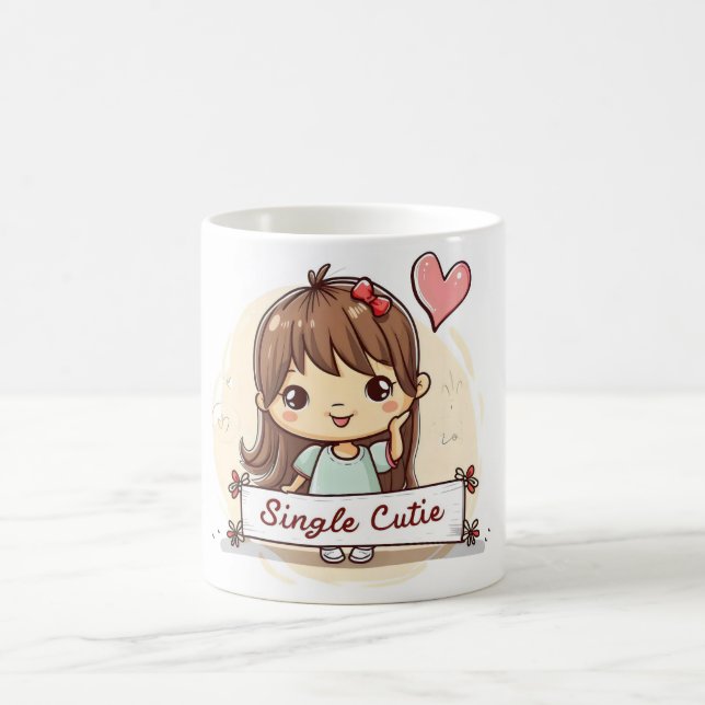 Single Süsse Niedlich Girl Kaffeetasse (Mittel)