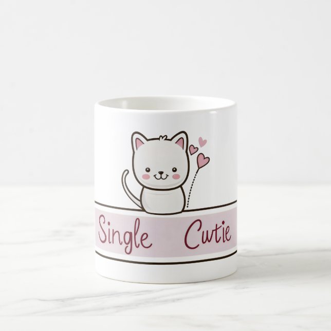 Single Süsse Niedlich Katze Kaffeetasse (Mittel)