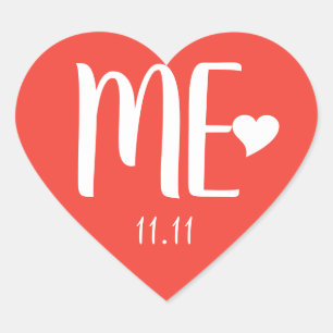 Single Tag Ich Kindheit und Mitgefühl CC1071 Herz-Aufkleber