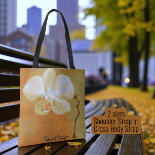 Single Tropisch Orchid Blume Digitales Sketch Tasche