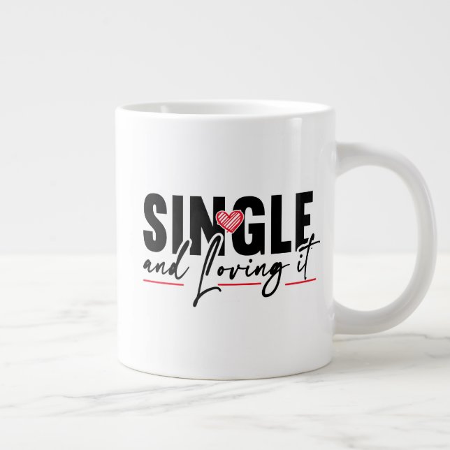 Single und es Liebend Jumbo-Tasse (Rechts)