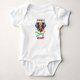 Single und Frieden mit meinem Herzen Baby Strampler