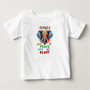 Single und Frieden mit meinem Herzen Baby T-shirt