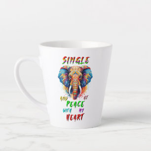 Single und Frieden mit meinem Herzen Milchtasse
