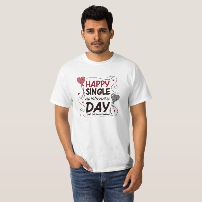 Single und Liebt Es T-Shirt – Fette Lustige Sprüch (Vorne ganz)