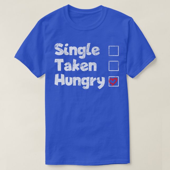 Single Valentinstag Koch Vintag Backen Kochen T-Shirt (Design vorne)