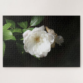 Single White Blume Jigsaw Puzzle