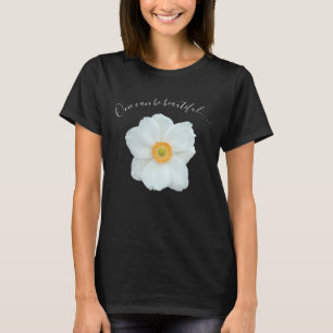 Single White Blume One kann ein schönes Gedicht se T-Shirt