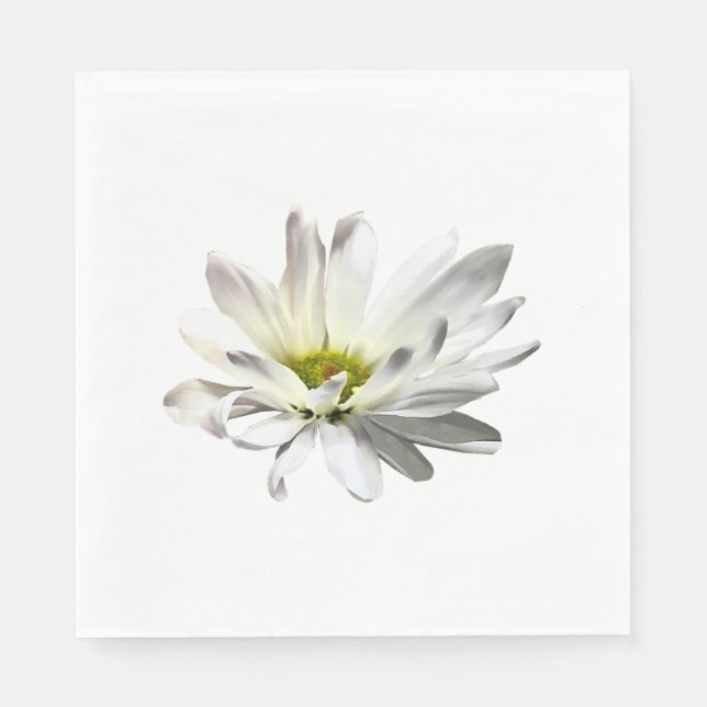 Single White Daisy Serviette (Vorderseite)