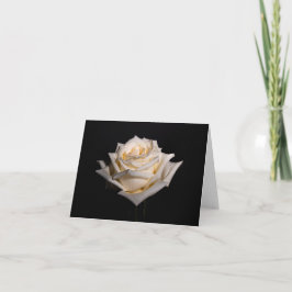 Single White Rose Karte