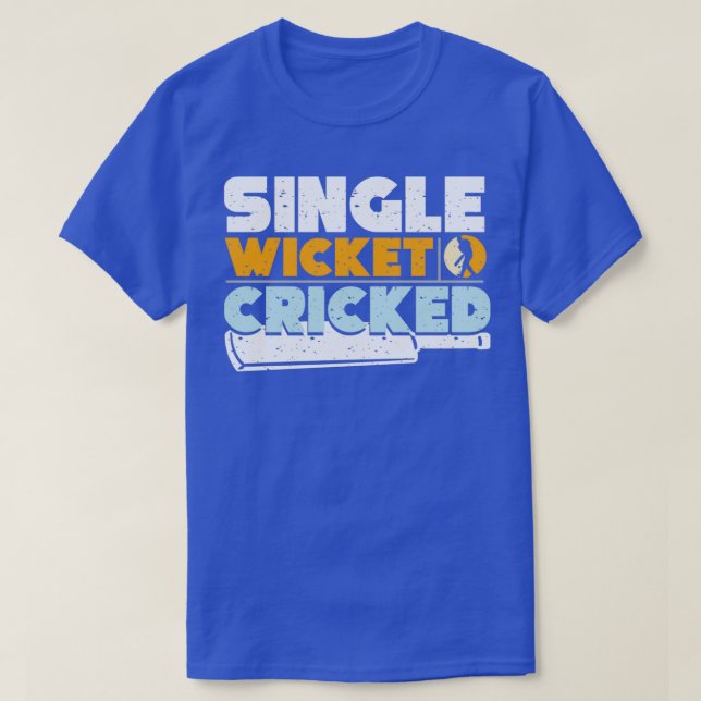Single Wicket Cricket Player Sportteam Sport T-Shirt (Design vorne)