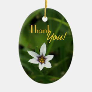 Single Wildblume "Danke!" Keramik Keramikornament