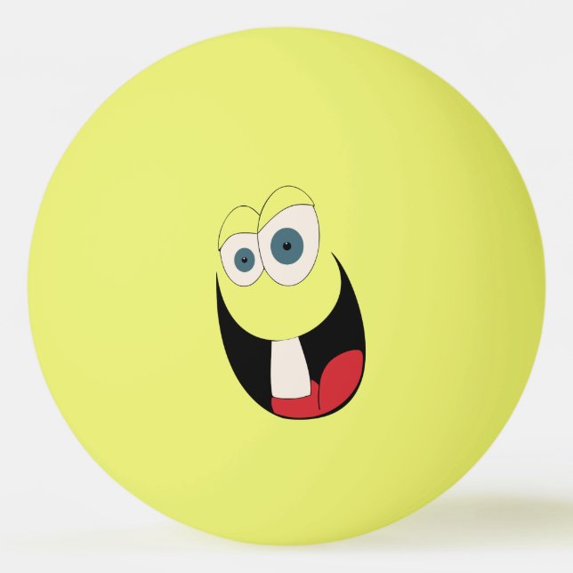 Single-Zahn-lustiger GesichtPing Pong Ball Tischtennisball (Vorderseite)