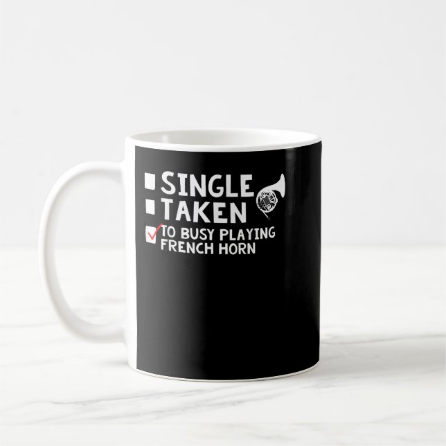 Single zu beschäftigt Französisch Horn Corno Pl Kaffeetasse (Links)