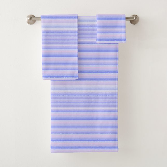 Singrün-Aquarell-dünne Streifen-Bad-Tücher Badhandtuch Set (Insitu)