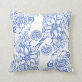 Singrün-Blume des Powers Kissen