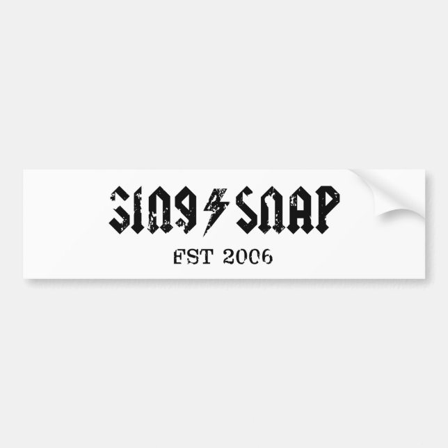 SingSnap Bumper Sticker (Devant)