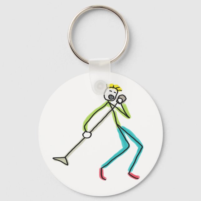 Singt Stickman Schlüsselanhänger (Vorderseite)