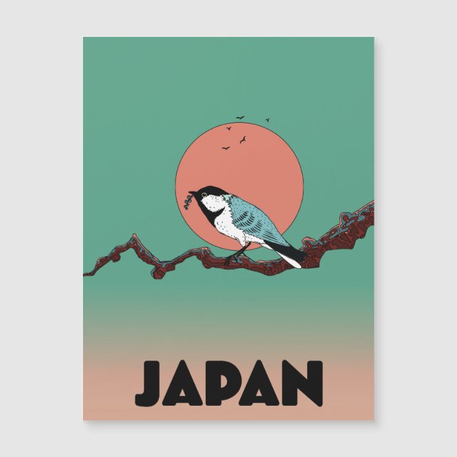 Singvogel am frühen Morgen Magnetkarte (Vorderseite)