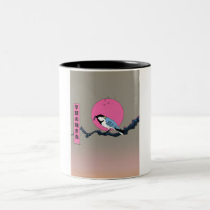 Singvogel am frühen Morgen Zweifarbige Tasse