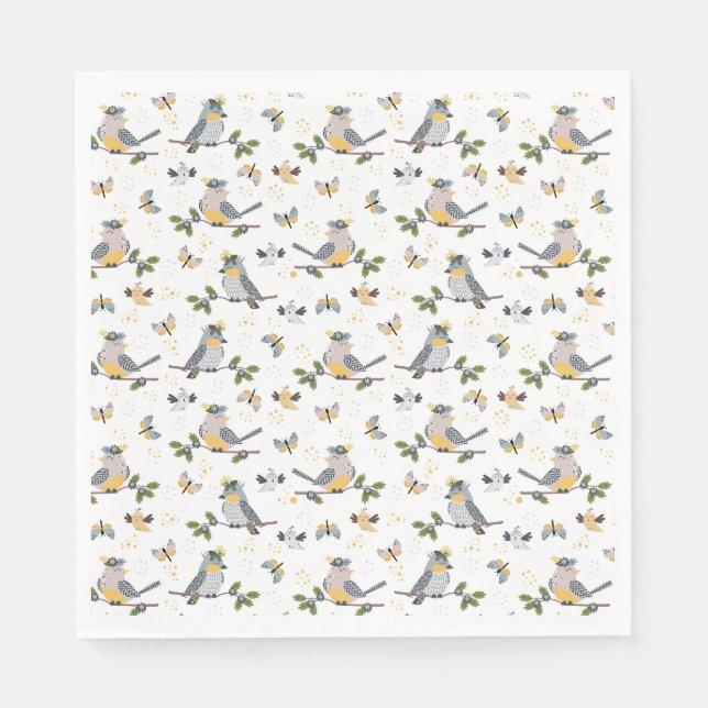 Singvögel Papier Serviette (Vorderseite)