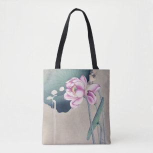 Singvogel und Lotus von Ohara Koson Tasche
