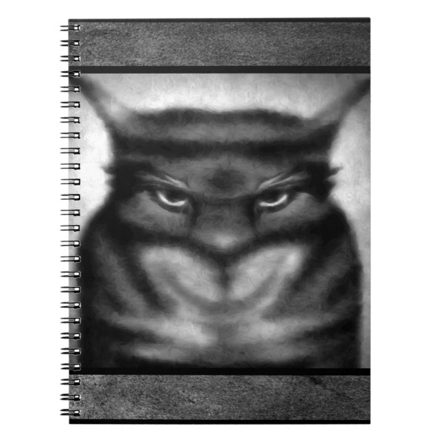Sinister Cat Notebook Notizblock (Vorderseite)