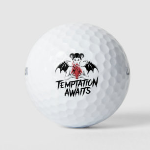 Sinister-Gothic-Dämonendesign - die Versuchung ste Golfball