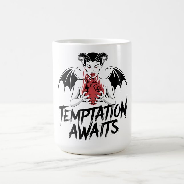 Sinister-Gothic-Dämonendesign - die Versuchung ste Kaffeetasse (Mittel)