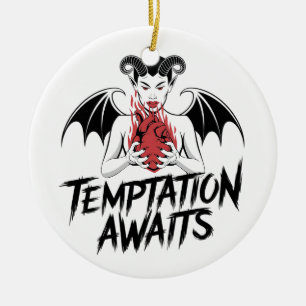 Sinister-Gothic-Dämonendesign - die Versuchung ste Keramik Ornament