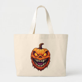 Sinister Grinning Pumpkin Head Jumbo Stoffbeutel