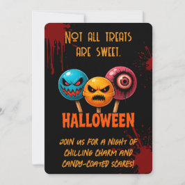 Sinister Süßigkeiten Halloween Einladung