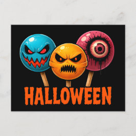 Sinister Süßigkeiten Halloween Feiertagspostkarte