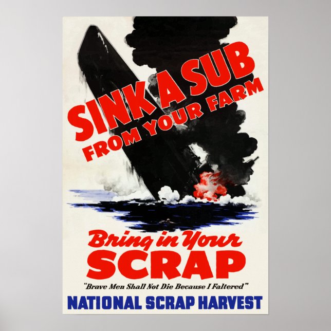 Sink einen Sub von deinem Bauernhof Poster (Vorne)