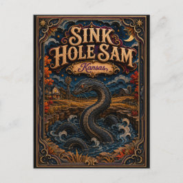 Sink Hole Sam Kansas Popcut Legenden Postkarte