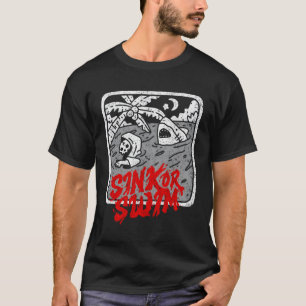 Sink oder Swim Gothic Surfer Tarot Satanic Hexe Go T-Shirt