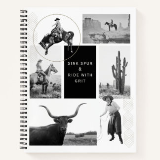 Sink Spur & Ride Cowgirl Notebook Notizbuch