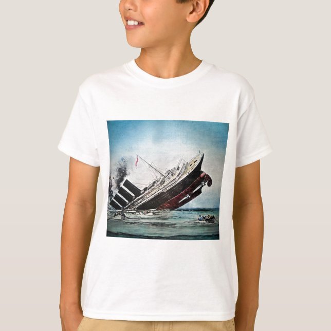 Sinken des titanischen magische Laternen-Dias T-Shirt (Vorderseite)
