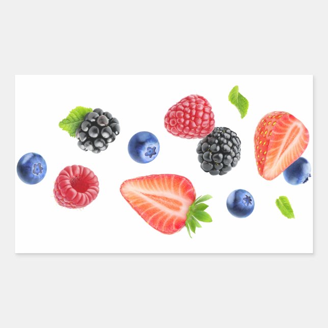 Sinkende Beeren Rechteckiger Aufkleber (Vorderseite)