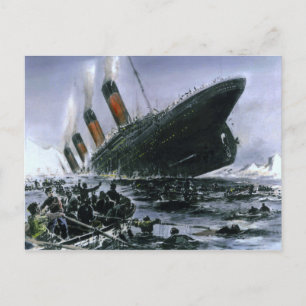 Sinkende RMS Titanic Postkarte