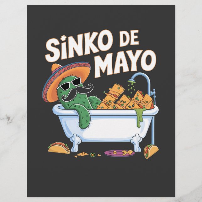 Sinko de Mayo Cinco De Mayo Cactus Funny Flyer (Vorne)
