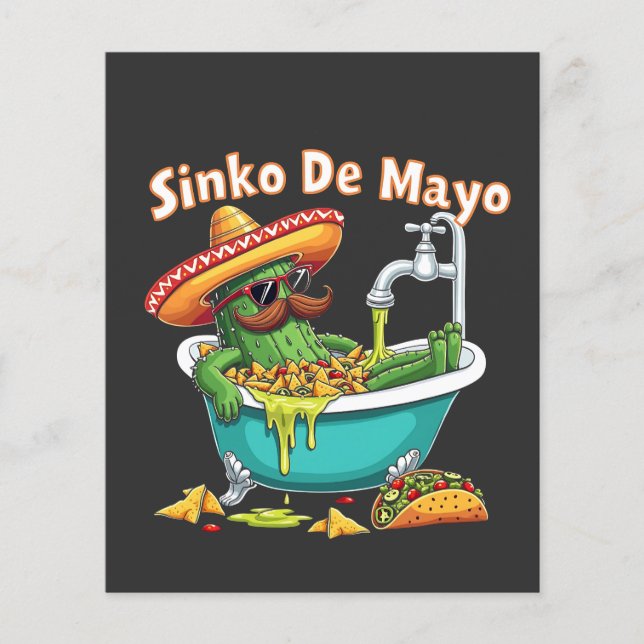 Sinko de Mayo"Funny Cinco de Mayo Cactus Flyer (Vorne)