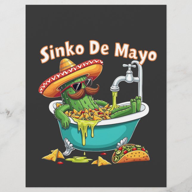 Sinko de Mayo"Funny Cinco de Mayo Cactus Flyer (Vorne)