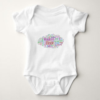 Sinn und Sinnlichkeit-Wort-Wolke Baby Strampler