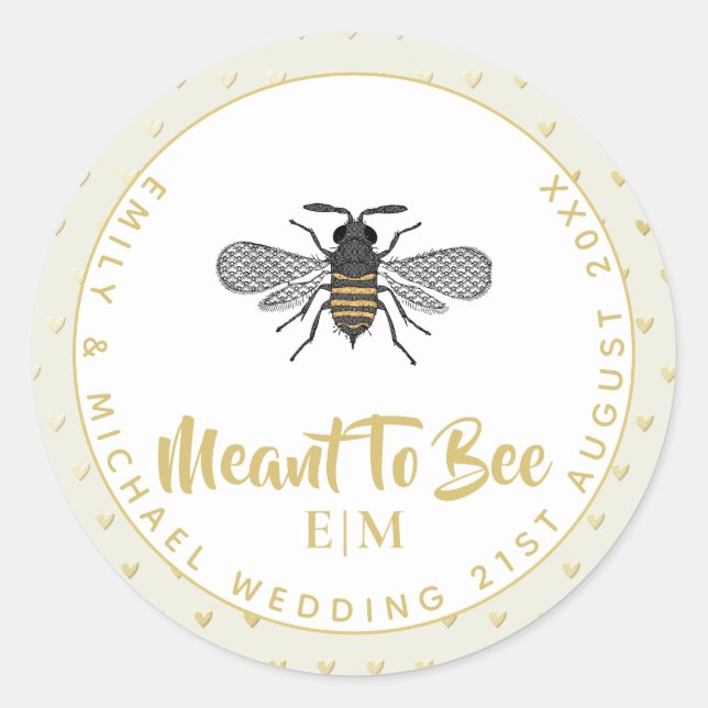 Sinn zu sein Monogram Wedding Brautparty Danke Runder Aufkleber (Vorderseite)