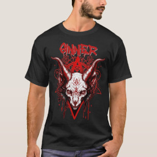 Sinner Satanic Occult Baphomet Head Satanism Ziege T-Shirt