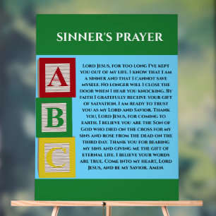 SINNERS PRAYER ACRYLSCHILD