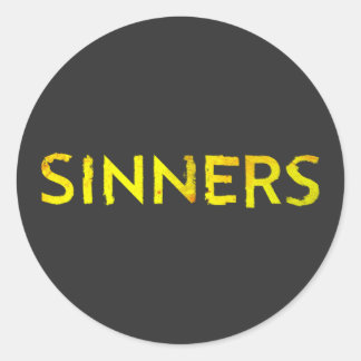 Sinners Runder Aufkleber