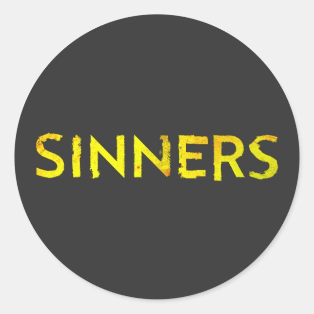 Sinners Runder Aufkleber (Vorderseite)