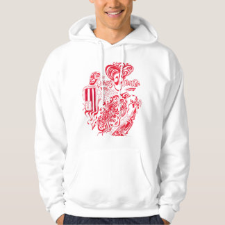 Sinnesrömischer Hoodie (Krawall-Rot)
